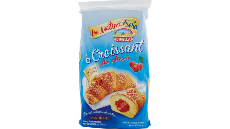 Divella fra Mattino e Sera 6 Croissant alla ciliegia 270 gr.