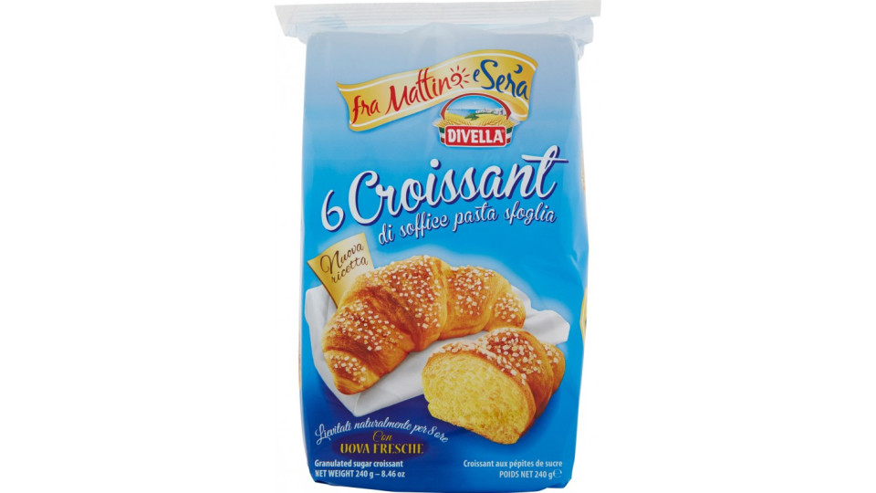 Divella fra Mattino e Sera 6 Croissant di soffice pasta...