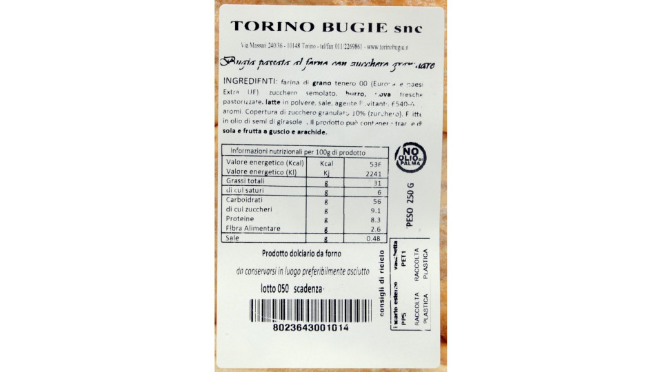 Torino bugie classiche gr.250