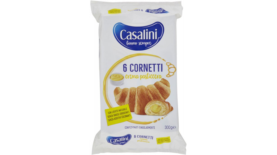 Casalini Cornetti crema pasticcera 6 x 50 g