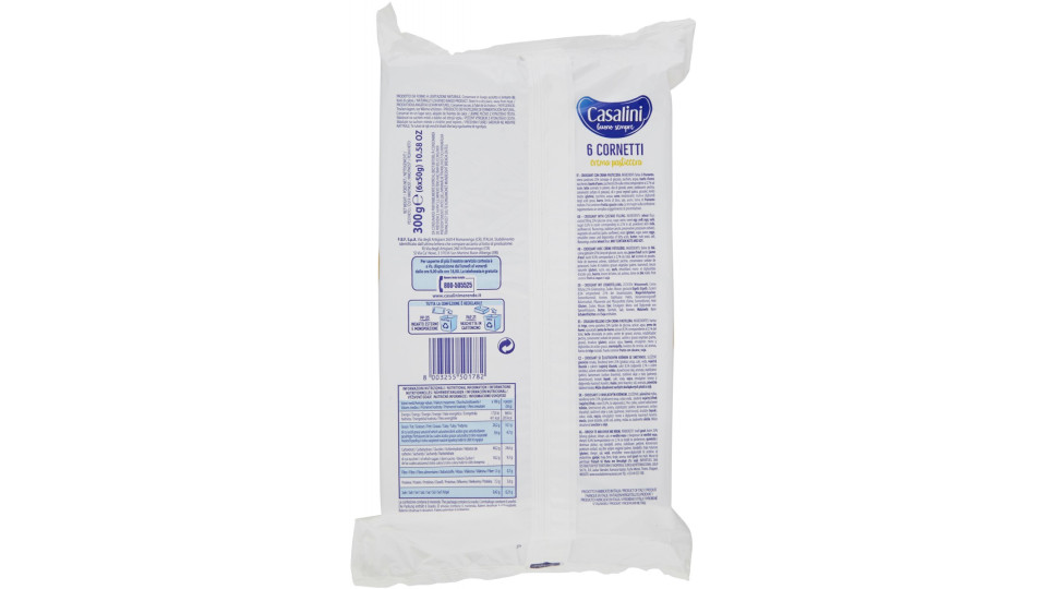 Casalini Cornetti crema pasticcera 6 x 50 g