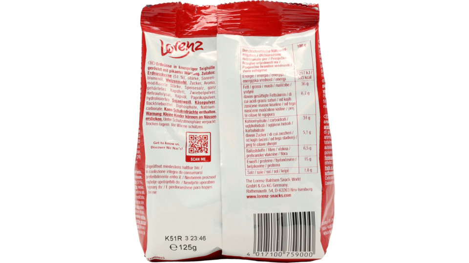 Lorenz Nic Nac's Arachidi sgusciate tostate ricoperte da...