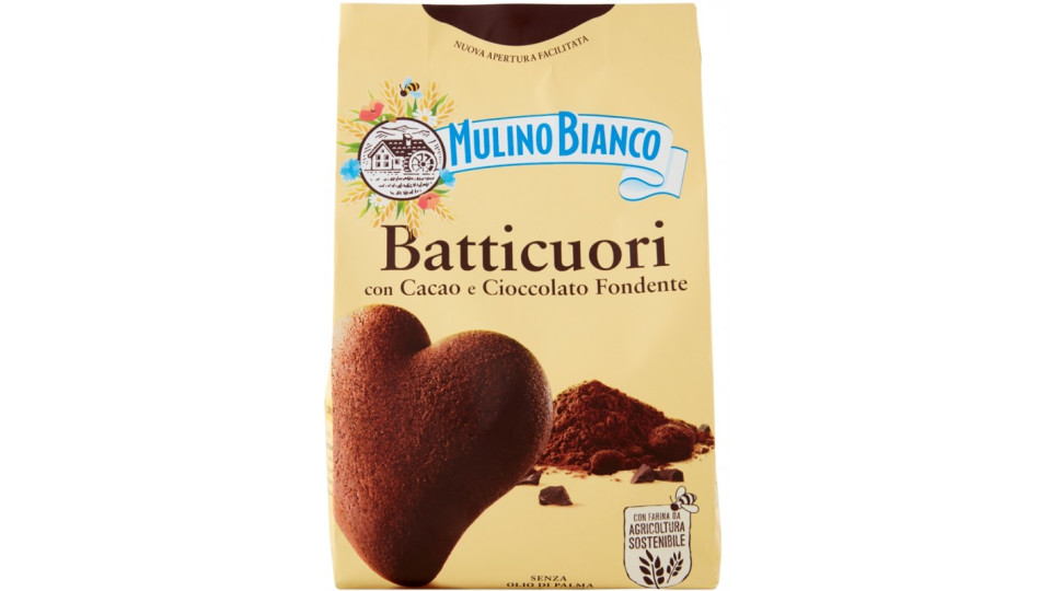 Mulino Bianco Biscotti Batticuori con cacao e cioccolato 350 gr.