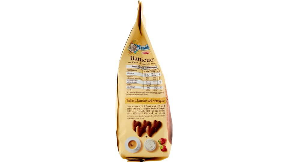Mulino Bianco Biscotti Batticuori con cacao e cioccolato 350 gr.