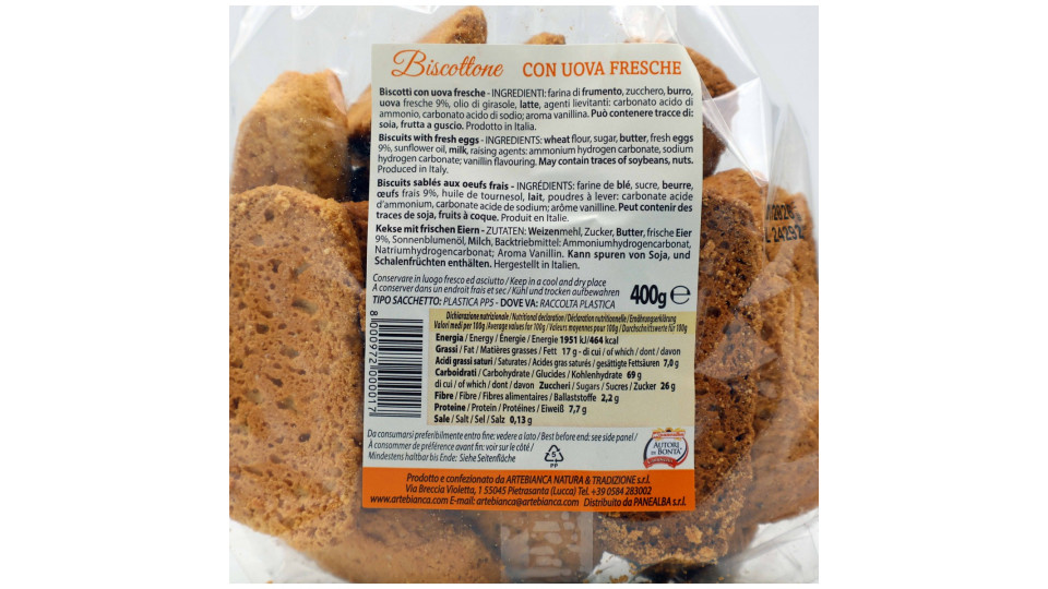 Artebianca Biscottone 400 gr.