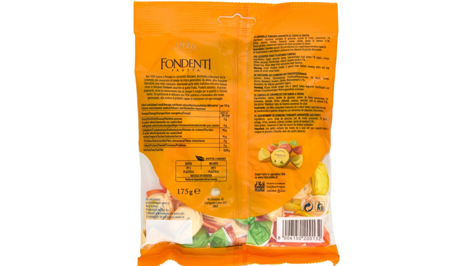 Dal 1926 Perugia Fondenti Frutta assortite 175 gr.