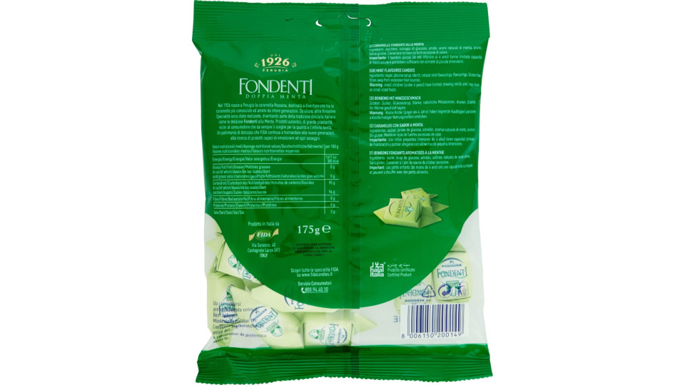 Dal 1926 Perugia Fondenti Doppia Menta 175 gr.