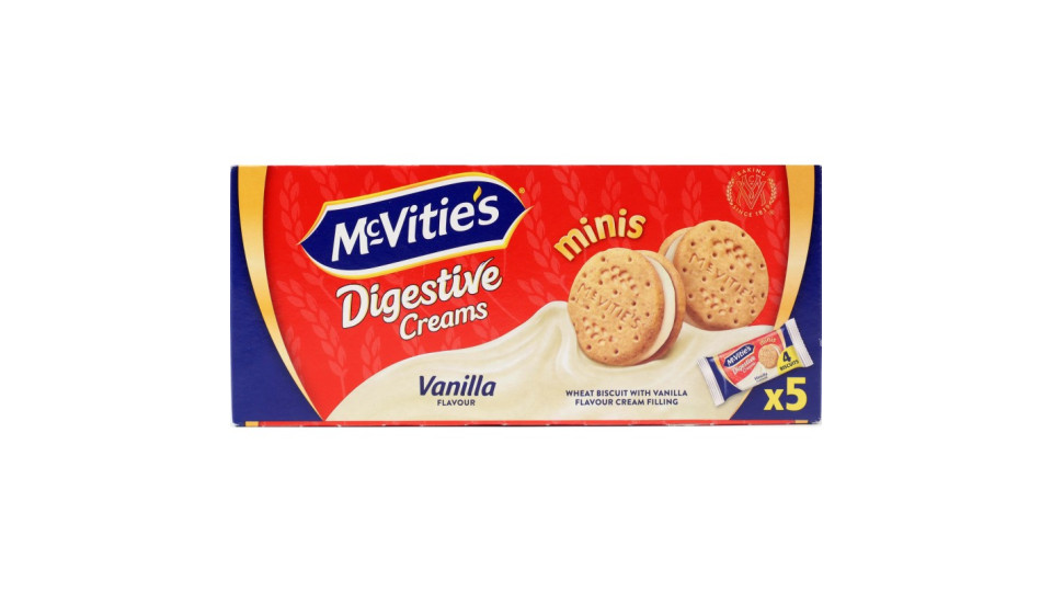 McVitie's Digestive Creams minis Vanilla Flavour 5 x 37 g