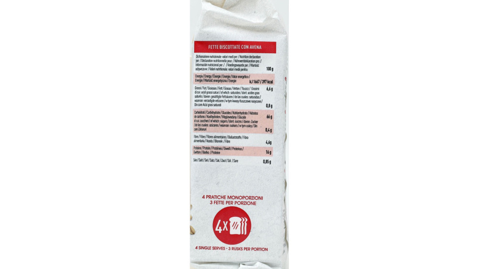 Alce nero bio Fette Biscottate con Farina di Avena 120 g