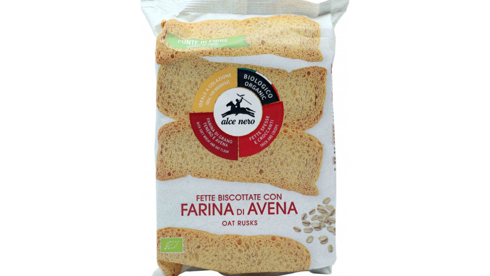 Alce nero bio Fette Biscottate con Farina di Avena 120 g