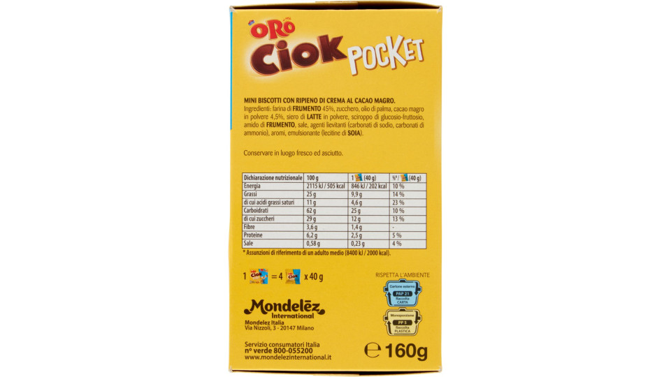 Oro Ciok Pocket 4 x 40 gr.