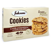 Falcone cookies cuor gianduia cioccolato gr.50x4