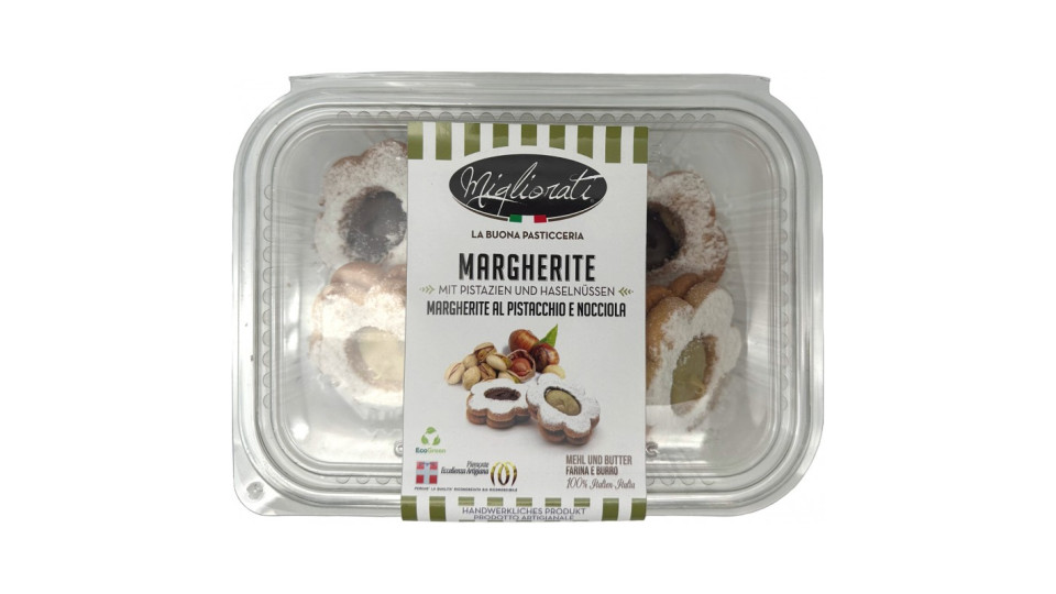 Migliorati margherita ai pistacchi e nocciole gr.200