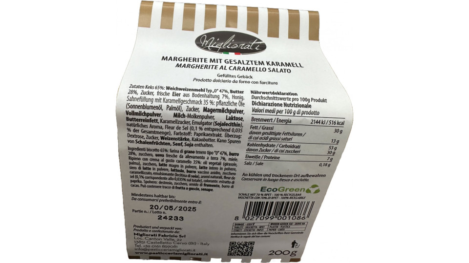 Migliorati margherita con caramello salato gr.200