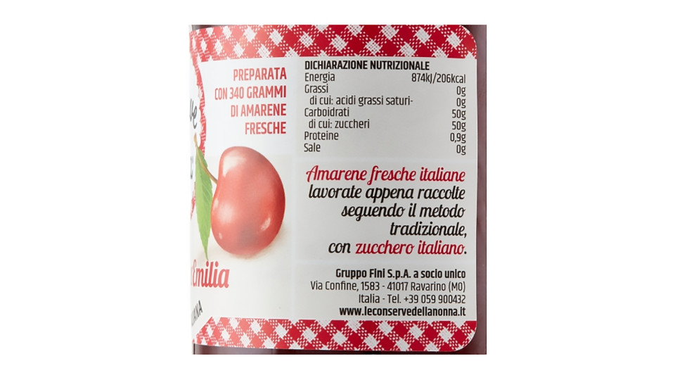 Le conserve della Nonna confettura extra di amarene - gr.340