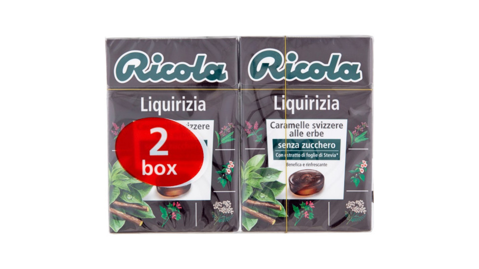 Ricola caramelle AranciaMenta senza zucchero 2 x 50 gr.