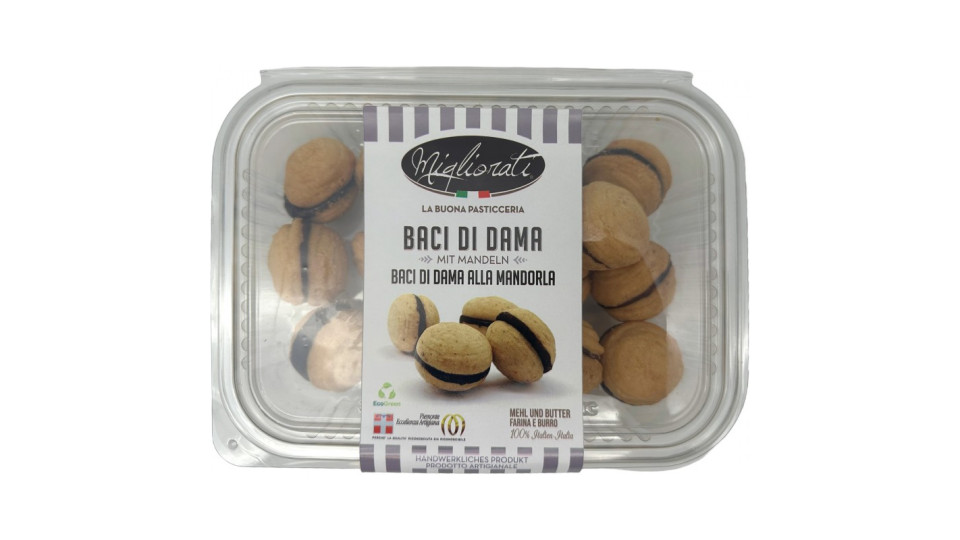 Migliorati bacio di dama alla mandorla gr.200