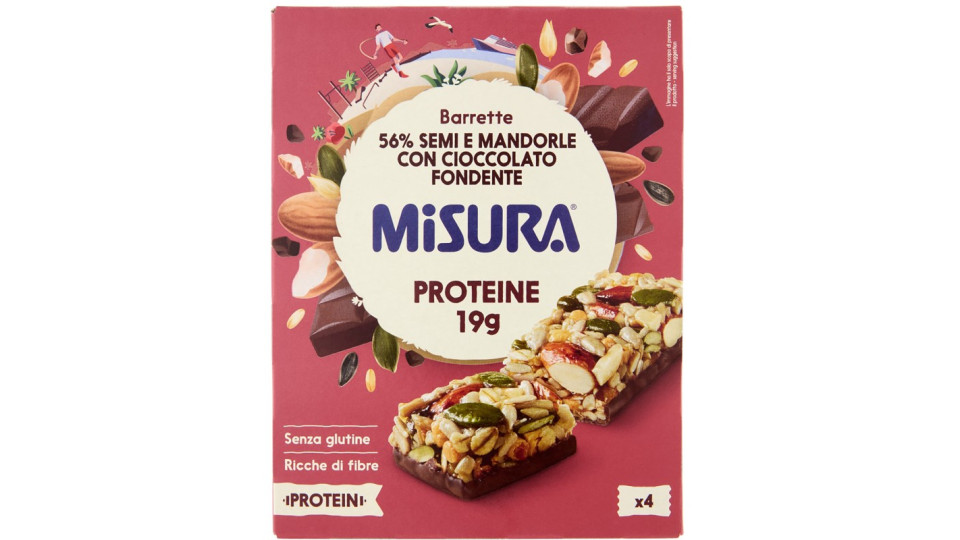 Misura barrette protein al cioccolato gr.120