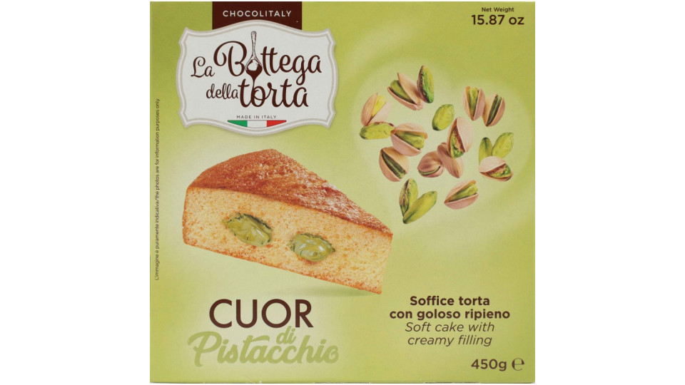 Chocolitaly torta vaniglia e crema ai pistacchi gr.450