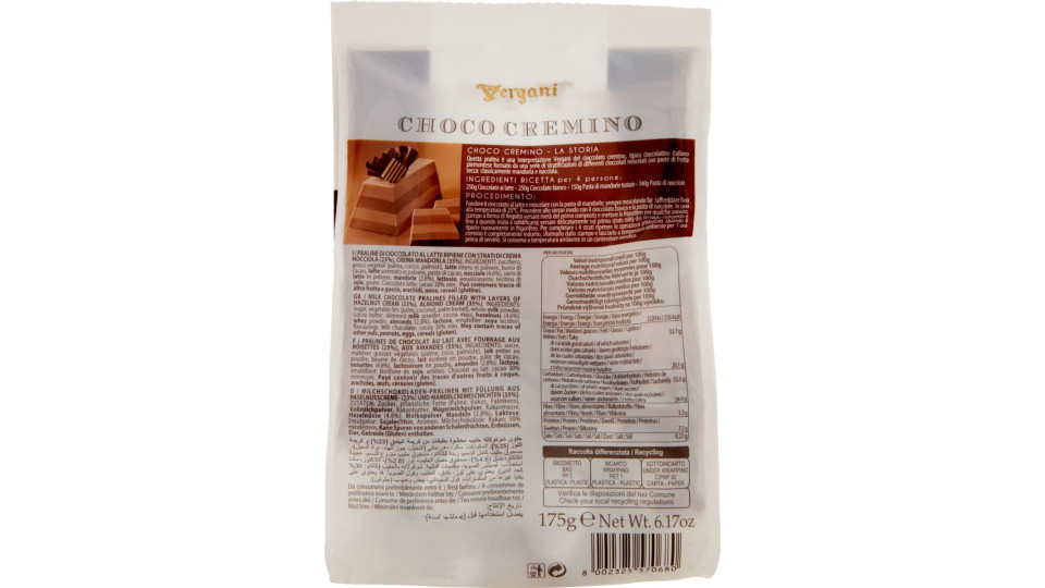 Vergani Le Specialità Choco Cremino Praline di Cioccolato al...