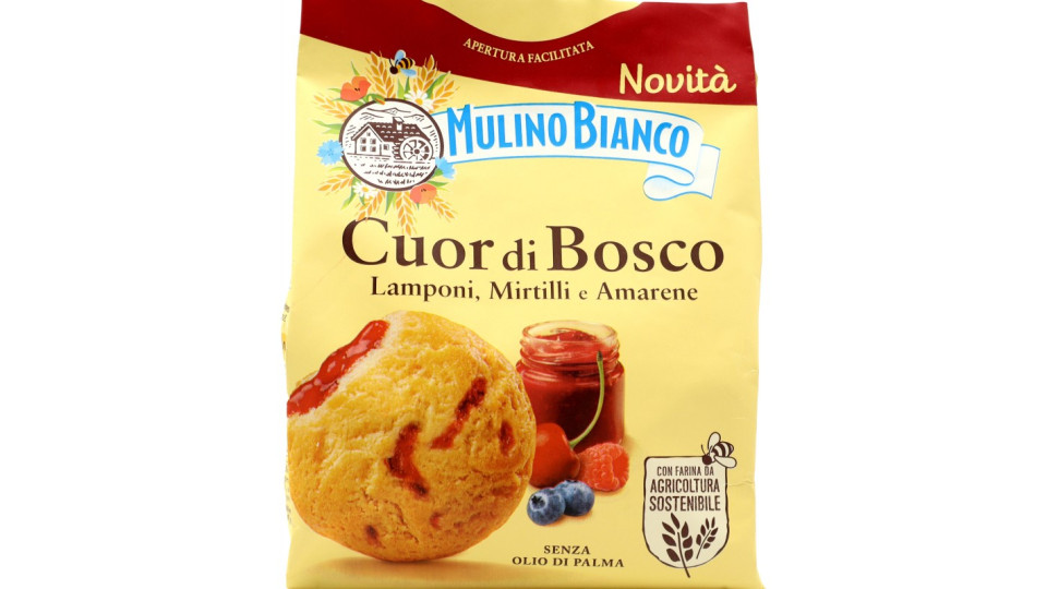 Mulino Bianco Cuor di Bosco con Farcitura ai Lamponi, Mirtilli...