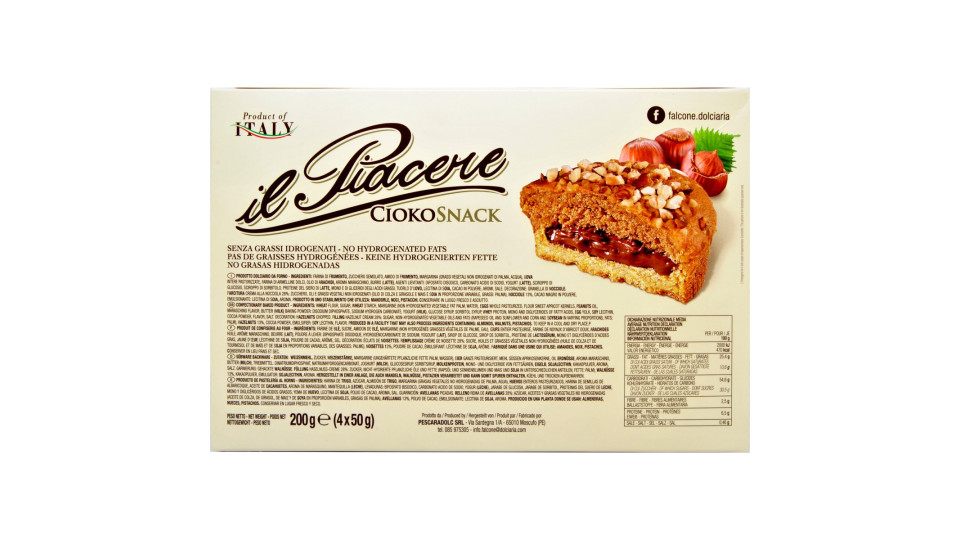 Falcone il piacere crema nocciola gr.50x4