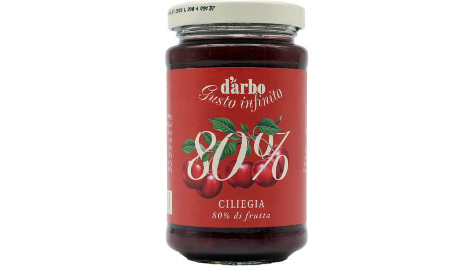 D'arbo confettura ciliegia 80% gr.250