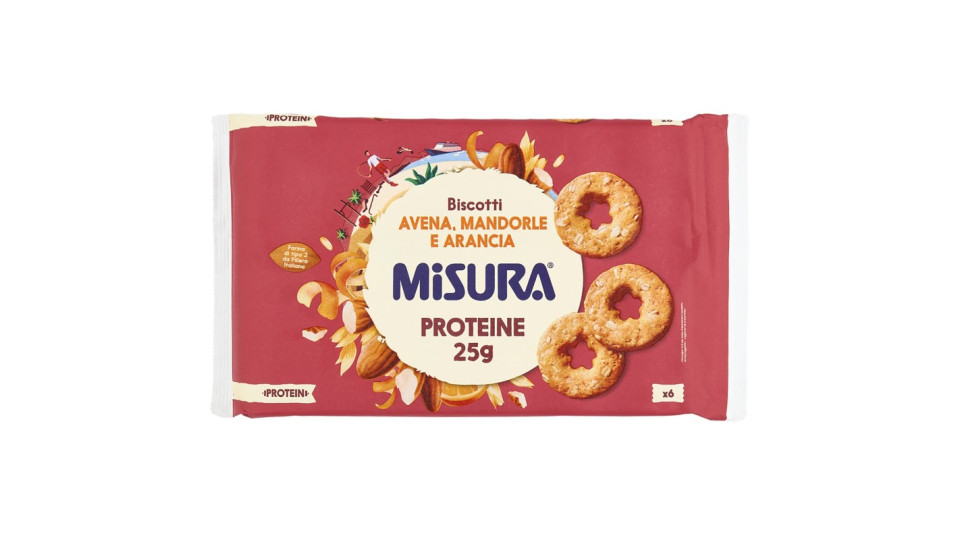 Misura Protein Biscotti con Mandorle e Fiocchi di Avena 260 g