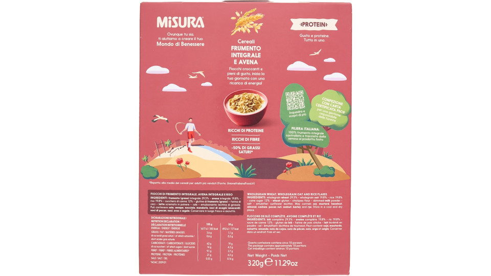 Misura Multigrain Frumento Integrale Riso e Avena 320 gr.