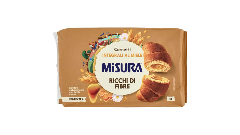 Misura Fibrextra Cornetti al Miele 6 x 51,4 g