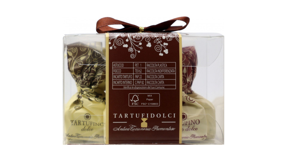 Antica torroneria tartufini dolci e bianchi gr.63