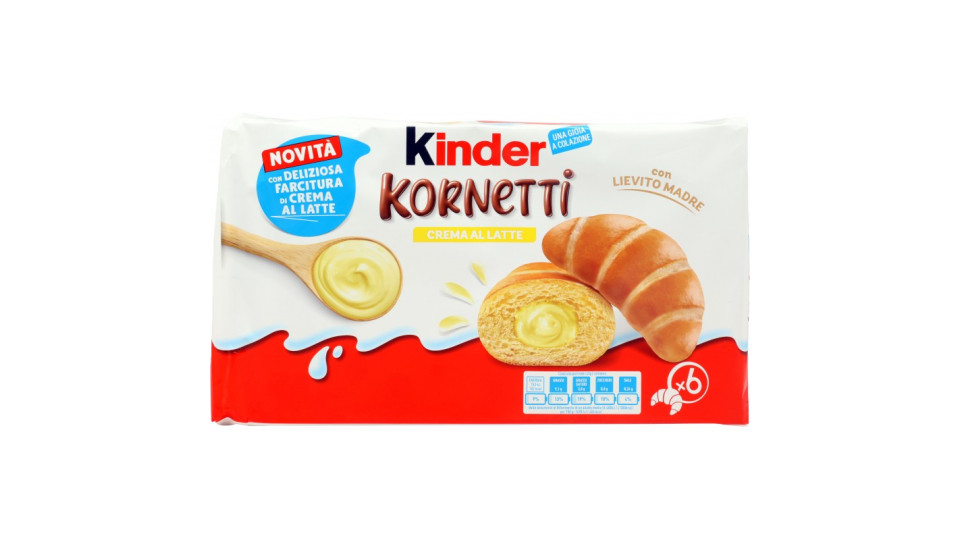 kinder Kornetti Crema al Latte 6 x 45 g