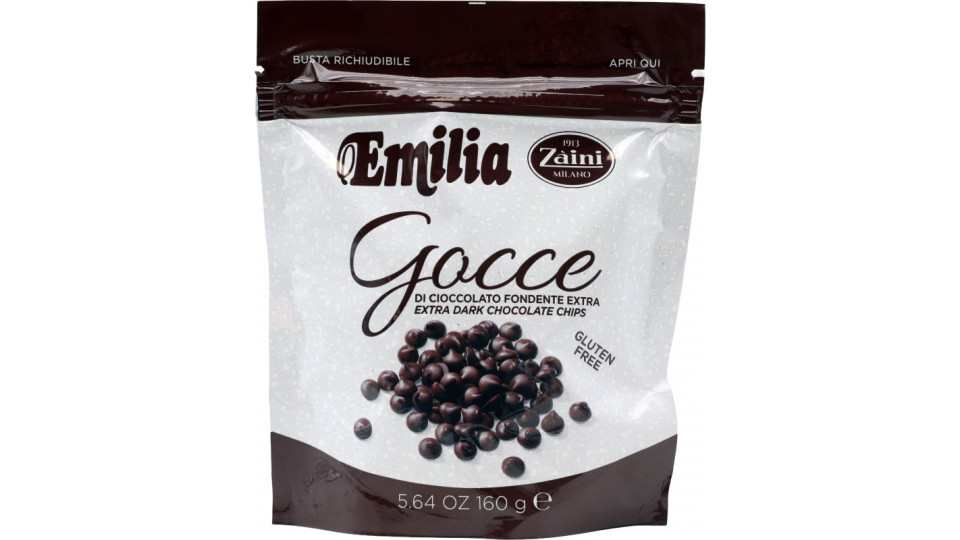 Zàini Emilia Gocce di Cioccolato Fondente Extra 160 g
