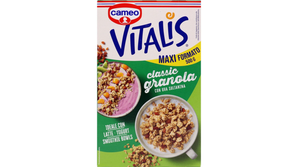 cameo Vitalis classic granola con Uva Sultanina 500 g