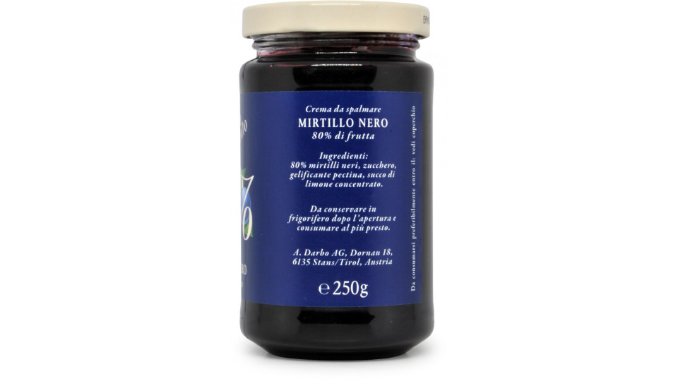 D'Arbo crema di mirtilli neri 80% gr.250