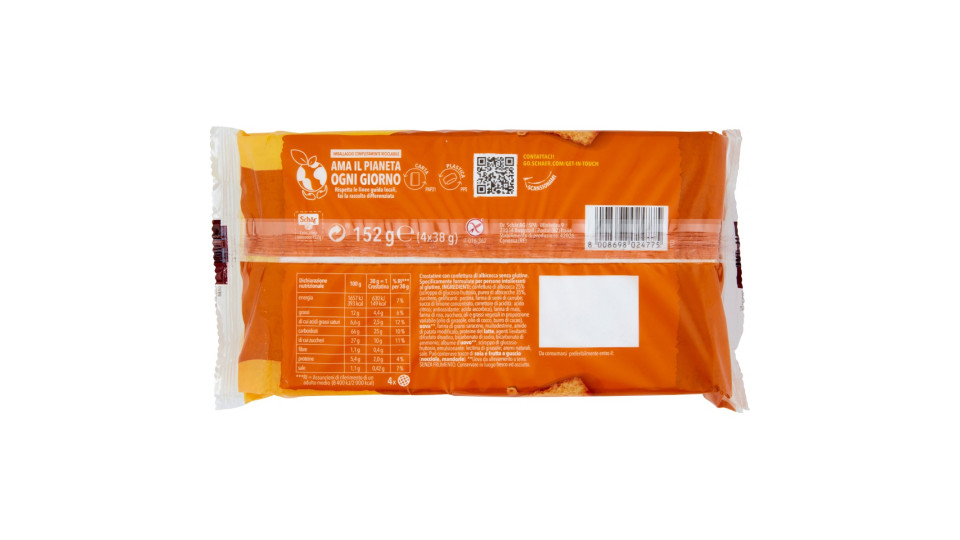 Schar crostatine albicocca gr38x4 senza glutine