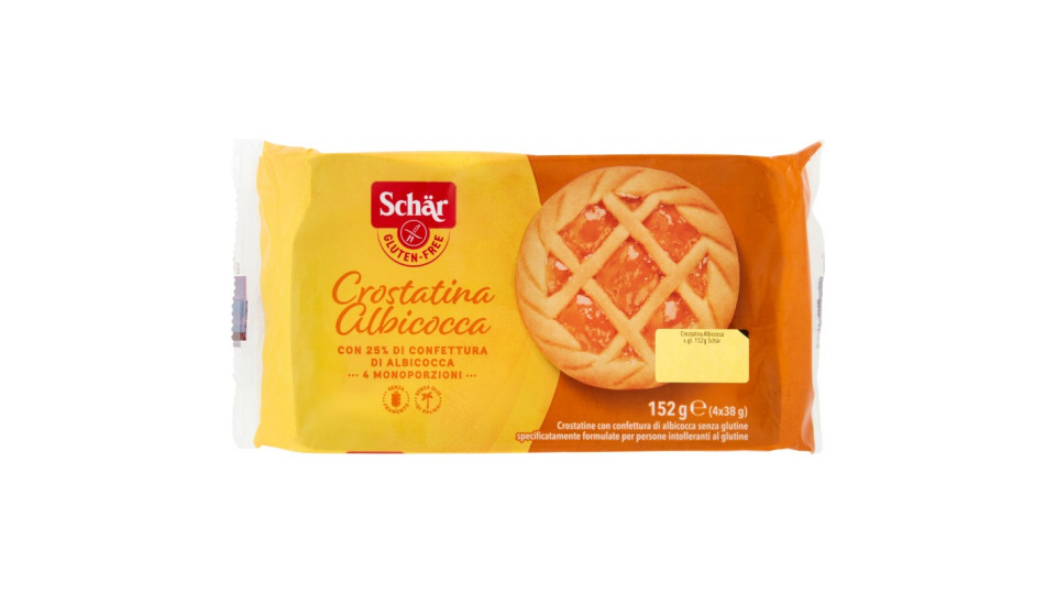 Schar crostatine albicocca gr38x4 senza glutine
