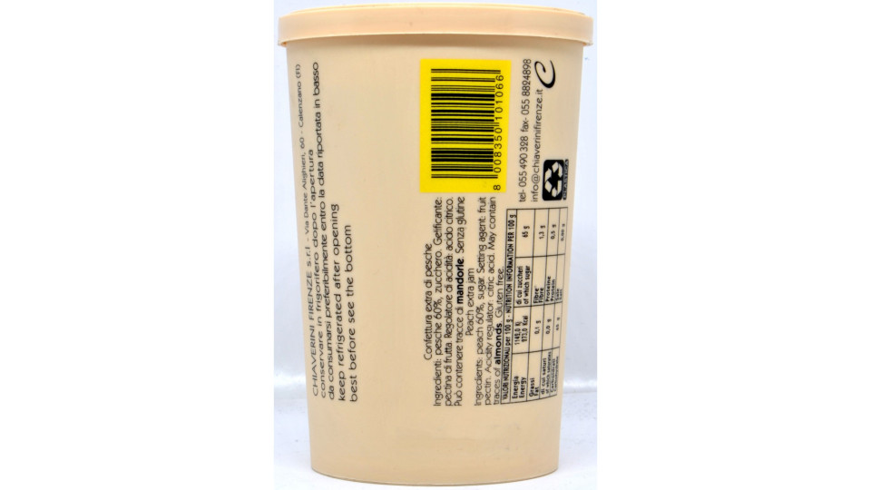 Chiaverini confettura extra alle pesche gr.400