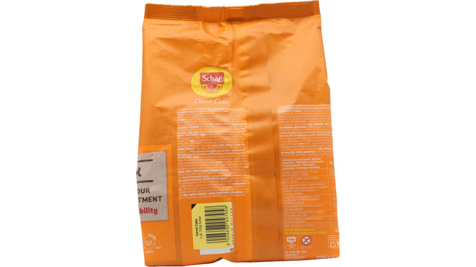 Schar carrot cake senza glutine e senza lattosio gr.200