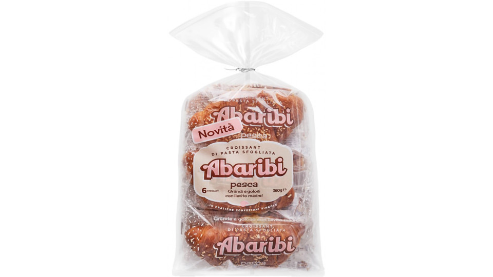 Abaribi croissant pesca sacco x6 gr.360