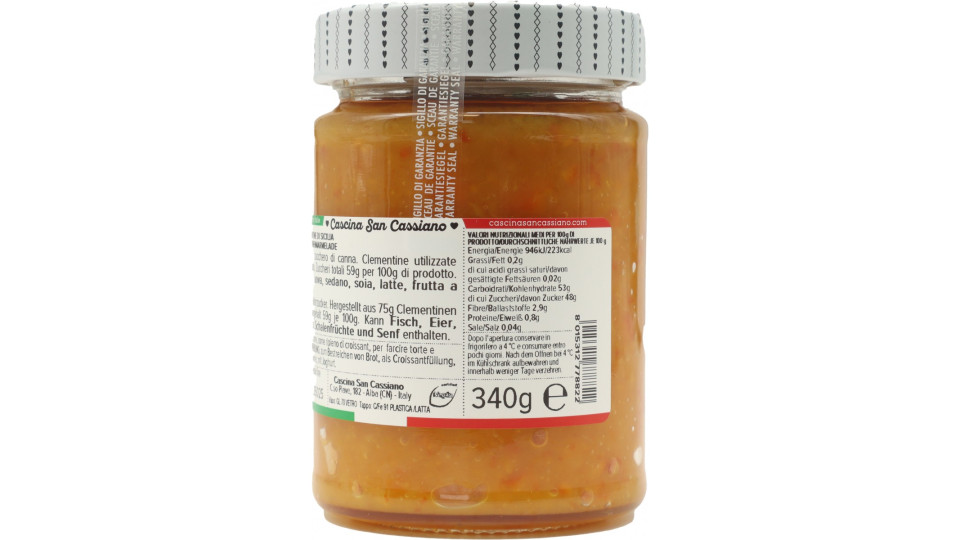 S.cassiano marmellata clementine di Sicilia gr.340