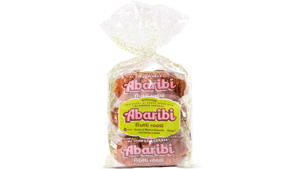 Abaribi croissant 5 cereali e frutti rossi x6 gr360