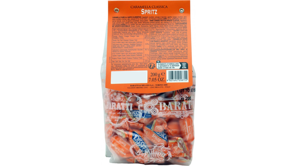 Baratti sacchetto caramella classica spritz gr.200
