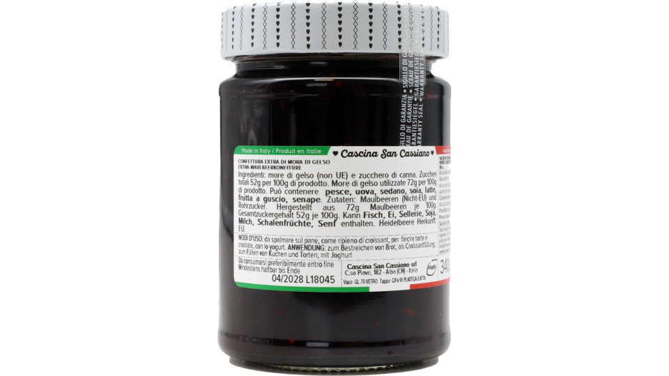 S.cassiano confettura gelso nero gr.340