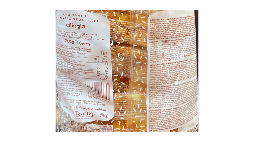 Abaribi croissant ciliegia - gr.300 x6