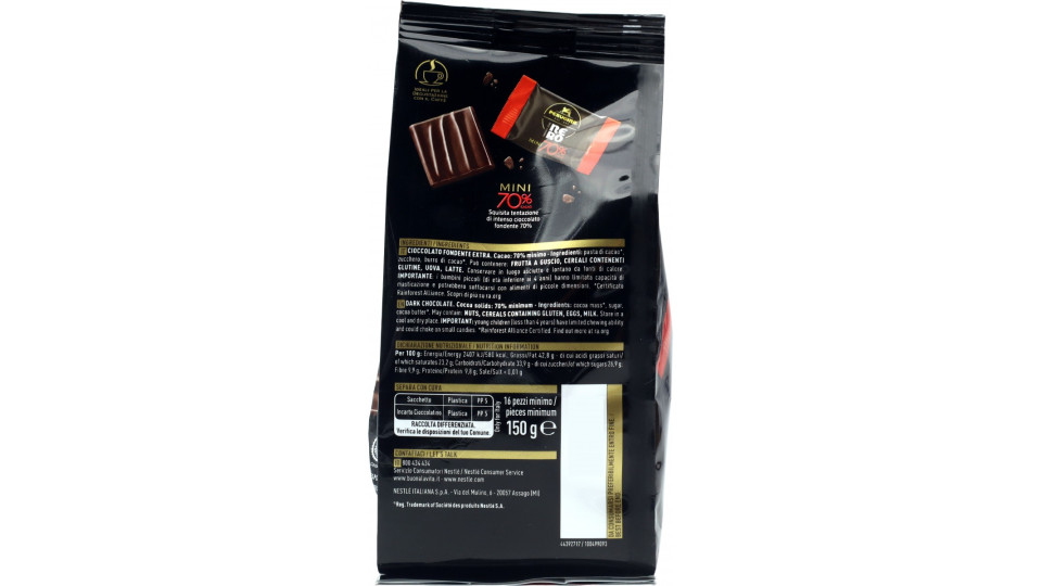 Perugina nero sacchetto lastrine 70% gr.150