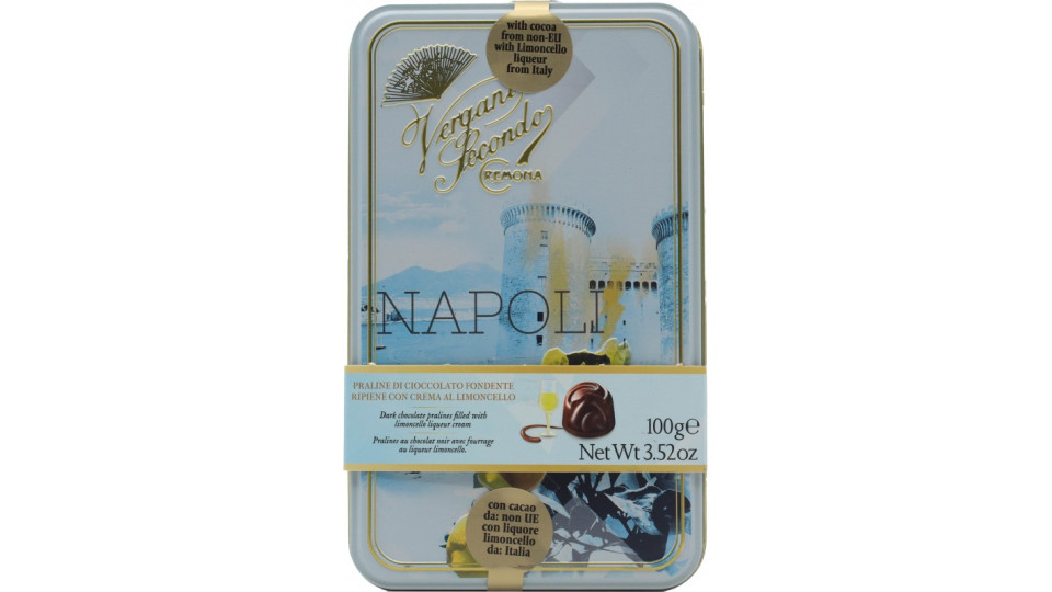 Vergani scatola praline ripiene con crema al limoncello gr.100