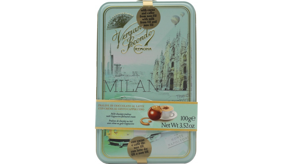 Vergani scattola praline ripiene con crema cappuccino gr.100