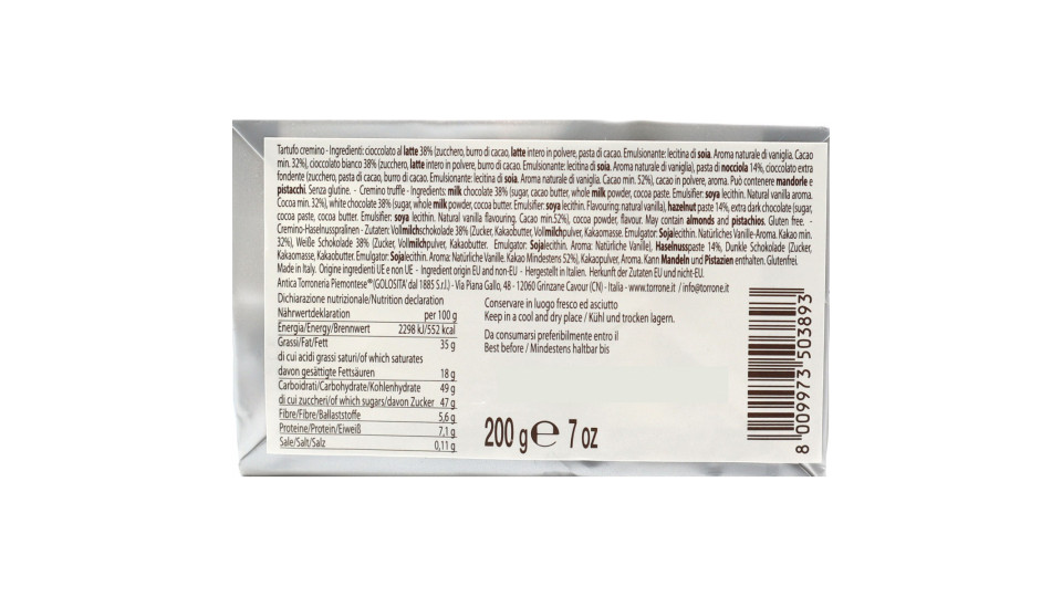 Antica torroneria tartufo cremino gr.200