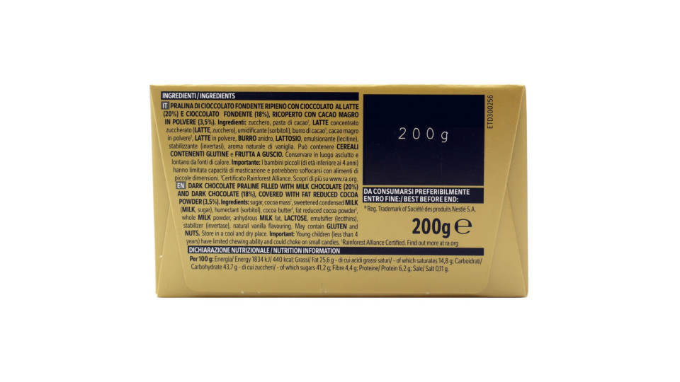 Perugina tartufi fondente delicato gr.200